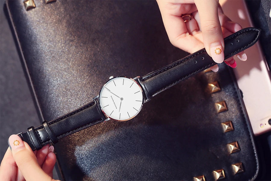 Hannah Martin New 2021 Top Brand Luxury Japan Quartz Wristwatch Stainless Steel Rose Gold Waterproof Watch for Women reloj mujer