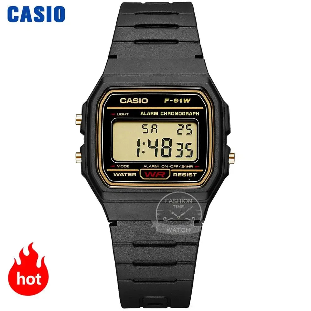Casio Versatile Small Square Watch Retro Comfortable Design Classic Style for Casual Wear F-91WG-9