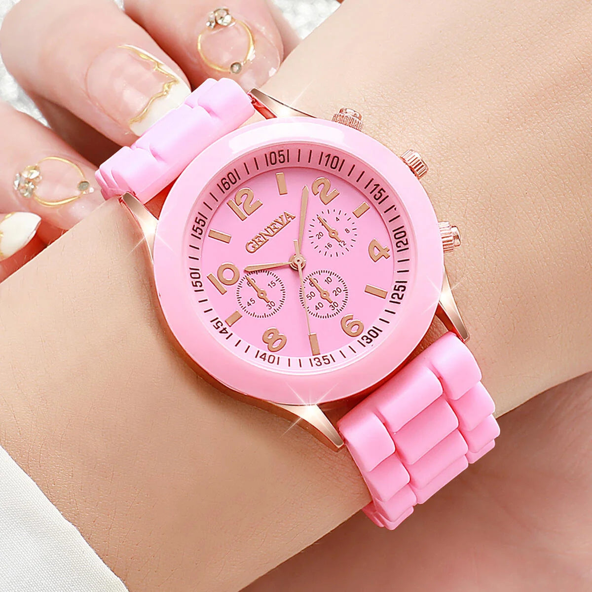 8PCS/Set Fashion Women Watches Casual Ladies Quartz Watch for Girls Clock Gift Reloj Mujer(Without Box)