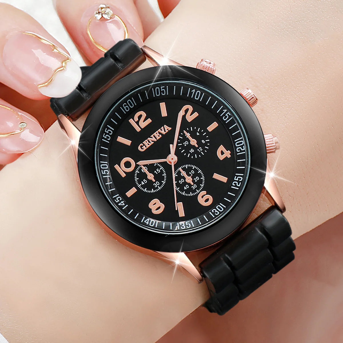 8PCS/Set Fashion Women Watches Casual Ladies Quartz Watch for Girls Clock Gift Reloj Mujer(Without Box)
