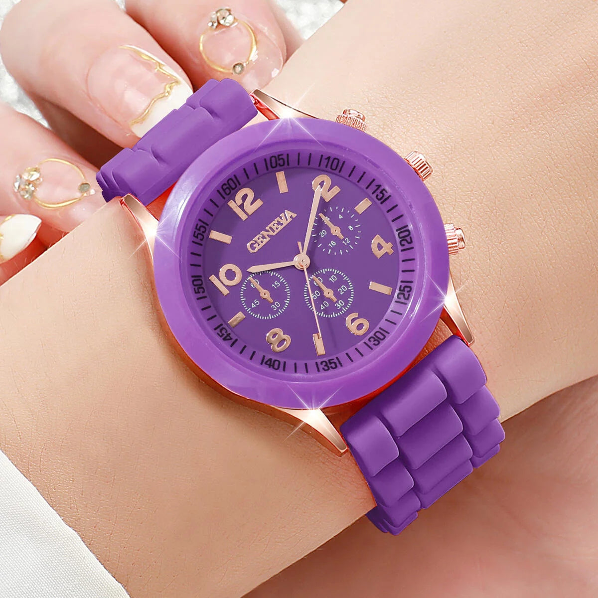 8PCS/Set Fashion Women Watches Casual Ladies Quartz Watch for Girls Clock Gift Reloj Mujer(Without Box)