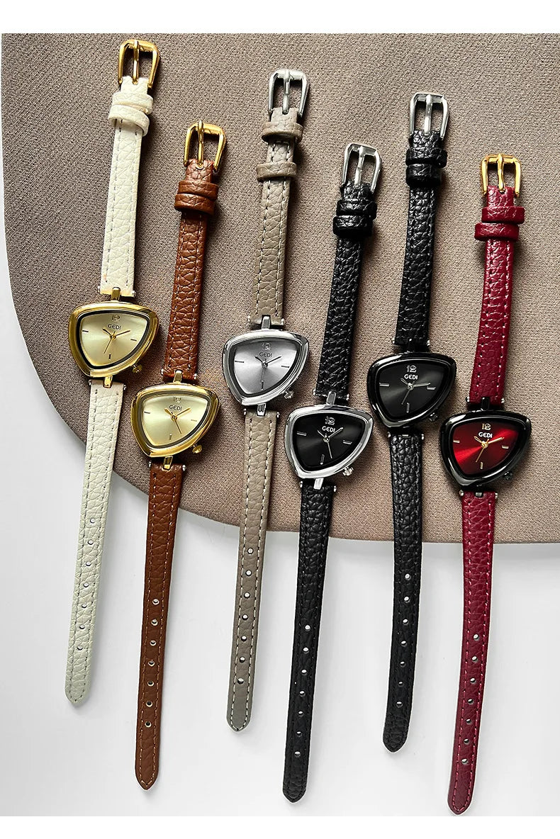 2026New Ladies Watch Versatile Irregular Triangle Dial Design Simple Waterproof High Beauty Women's Fashion Quartz Clock Watches