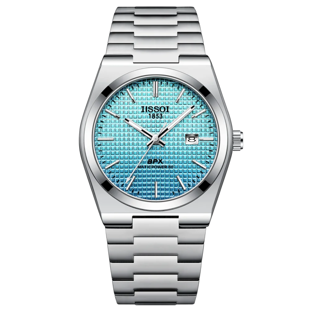 High-Quality Men's Quartz Watch, Luxury Business Style, Stainless Steel Strap, Mesh Dial, Date Function, Waterproof, Casual Daily Watch, Casual Business Wristwatch, Suitable for Daily Office and Party Use