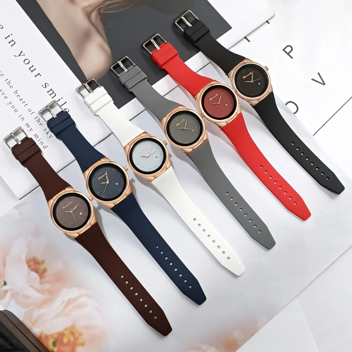 Fashion Watches Women Quartz Watch Sports Silicone Strap Ladies Wristwatches Calendar Clock Gift Relogios Feminino