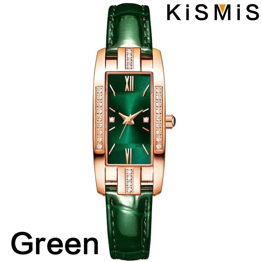 Elegant Women Baroque Rhinestone Quartz Watch Rectangle Analog Wristwatch Fashion Gift for Mom