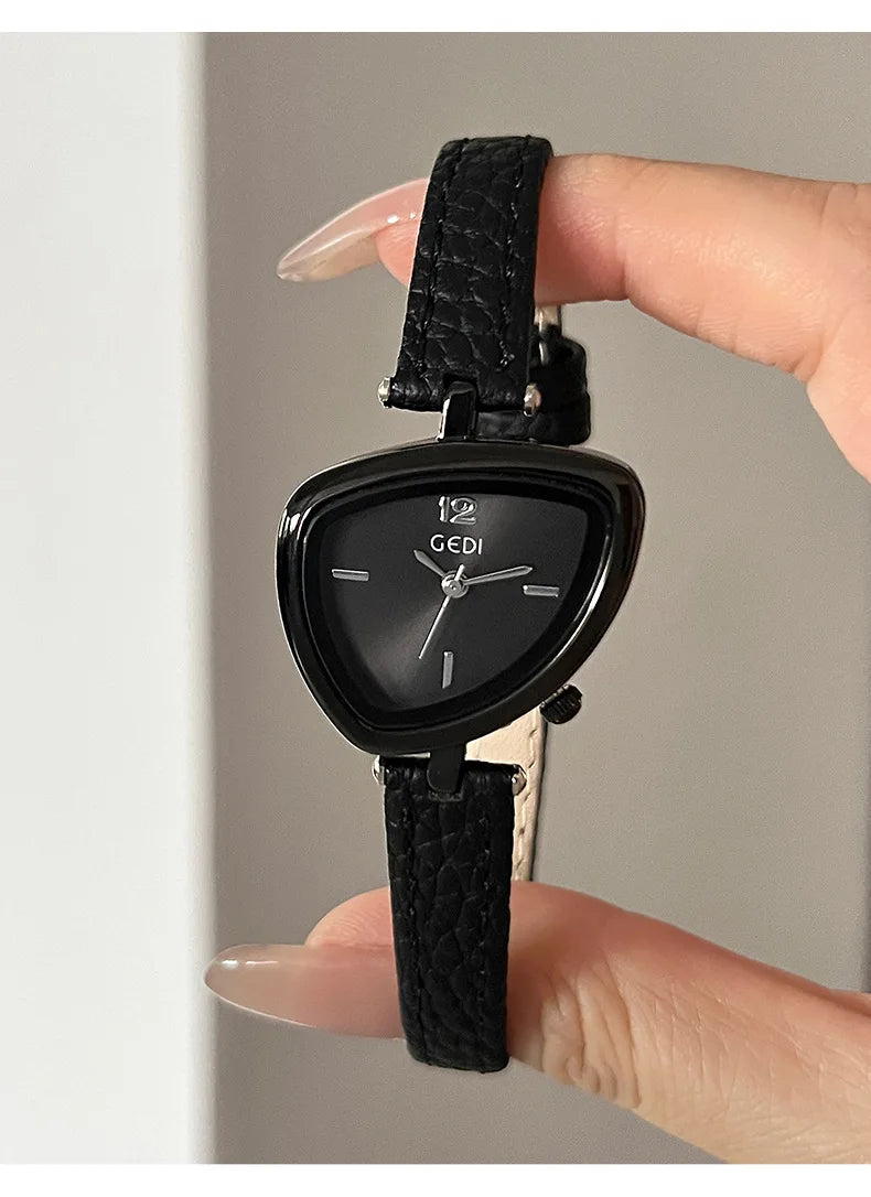 2026New Ladies Watch Versatile Irregular Triangle Dial Design Simple Waterproof High Beauty Women's Fashion Quartz Clock Watches
