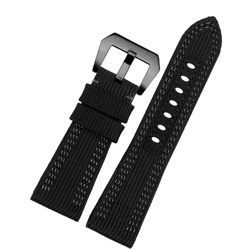 For Panerai Watch Strap Pam00984 00985 PAM111 PAM441 Stealth Nylon leather sole Bracelet Accessory 24 26mm large size  for men