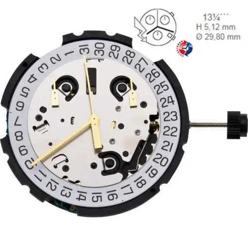 New ETA G10.211 Date At 4 O'Clock Swiss Chronograph Quartz Watch Movement