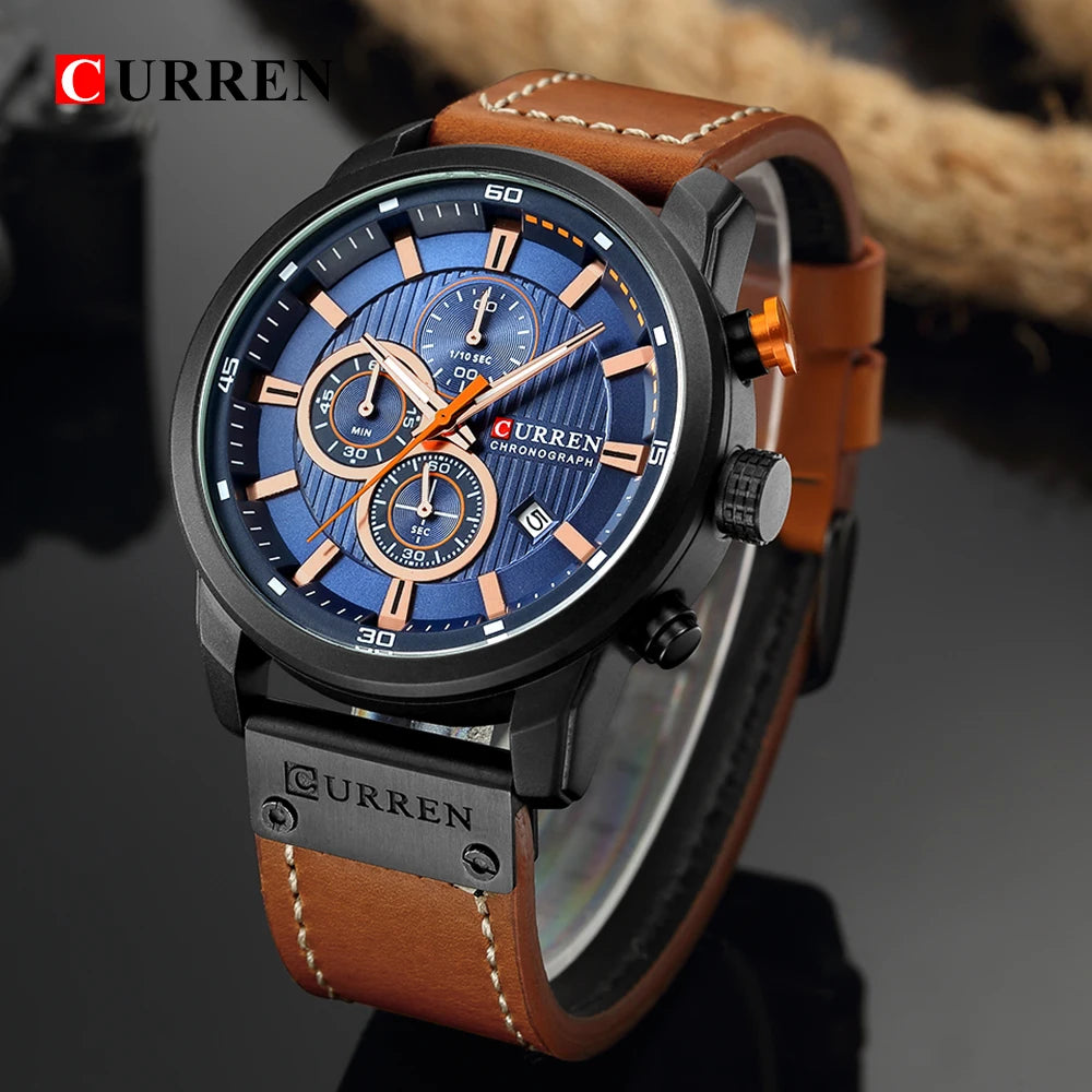Top Brand Luxury CURREN Men's Sports Watches Fashion Casual Quartz Watch Men Military Wrist Watch Male Relogio Clock 8291