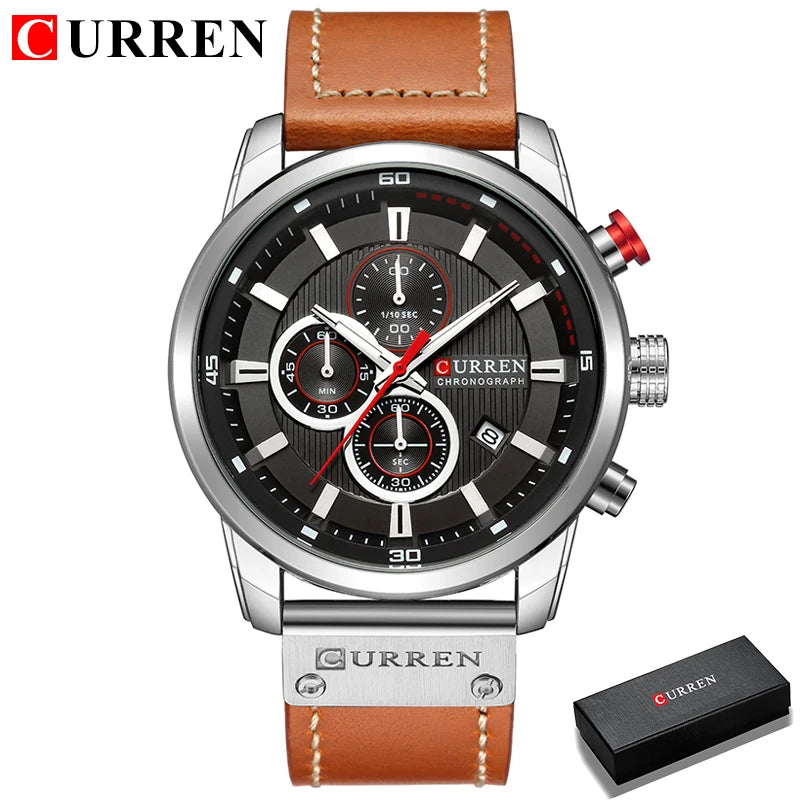 Top Brand Luxury CURREN Men's Sports Watches Fashion Casual Quartz Watch Men Military Wrist Watch Male Relogio Clock 8291
