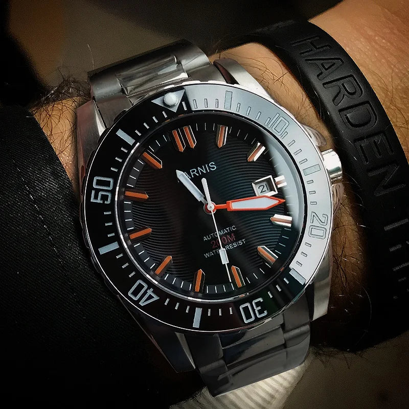 Parnis Automatic Mechanical Diver Men Watch Waterproof 200m Metal Men's Watches Sapphire Glass relojes para automaticos 2026 Man