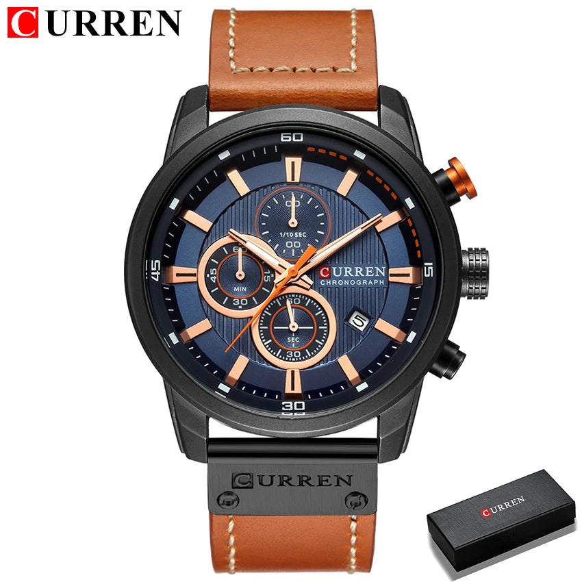 Top Brand Luxury CURREN Men's Sports Watches Fashion Casual Quartz Watch Men Military Wrist Watch Male Relogio Clock 8291