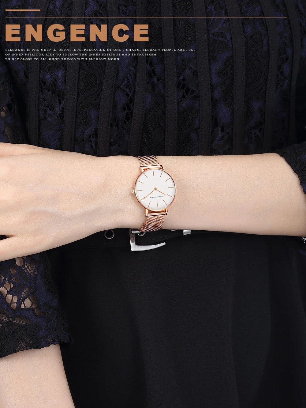 Hannah Martin New 2021 Top Brand Luxury Japan Quartz Wristwatch Stainless Steel Rose Gold Waterproof Watch for Women reloj mujer
