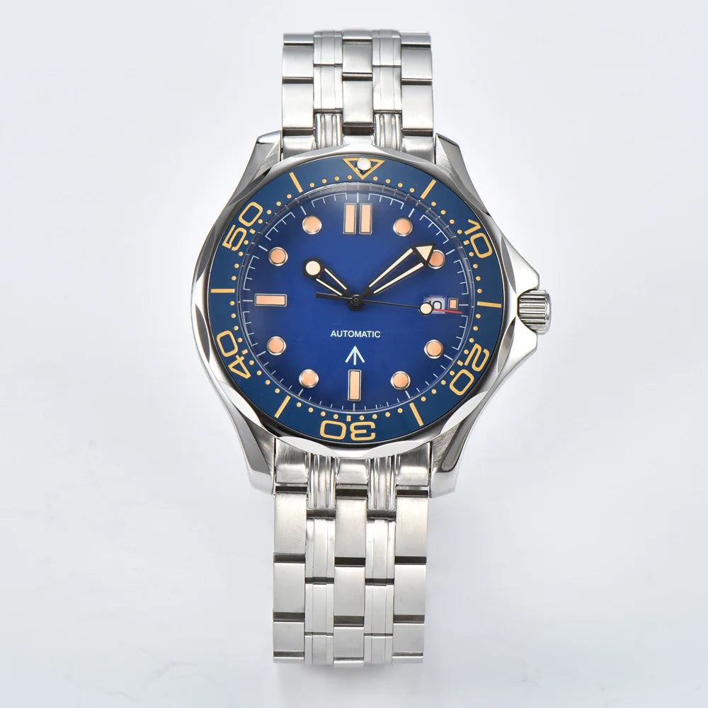 Parnsrpe 2026 New Miyota 8215 Automatic Dive Watch for Men Luxury Sport Green Dial Luminous Hardlex Date Waterproof Bus
