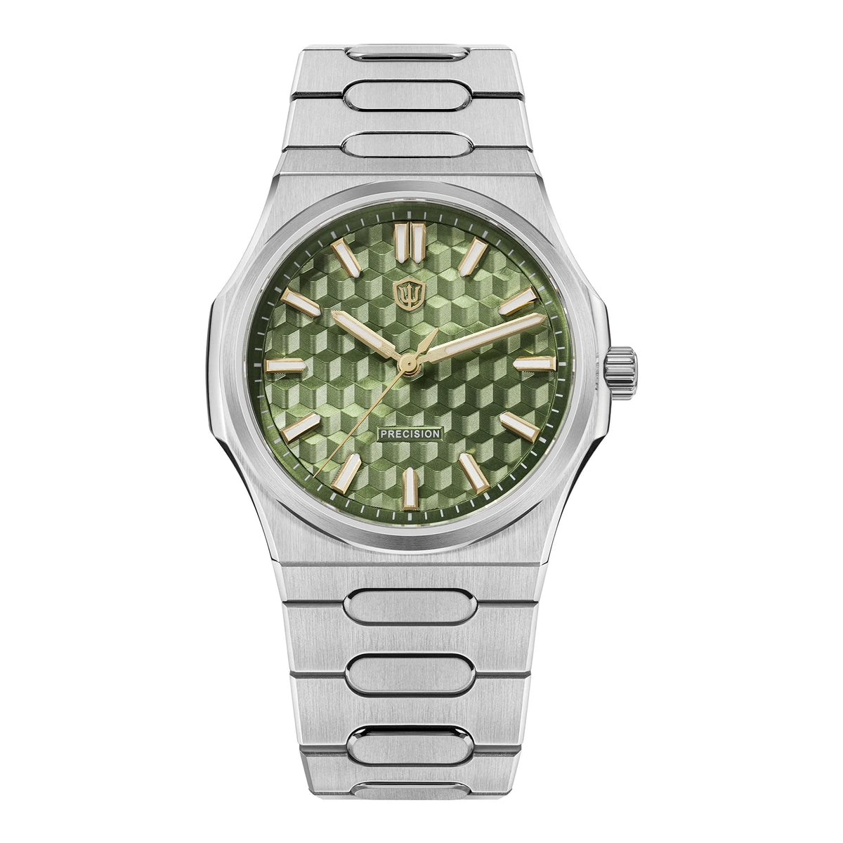 Watchdives Premier WD0016B Square-Block Faceted Dial Original Design Watch VH31 Sweep Second Quartz Movement 39mm Men Watches