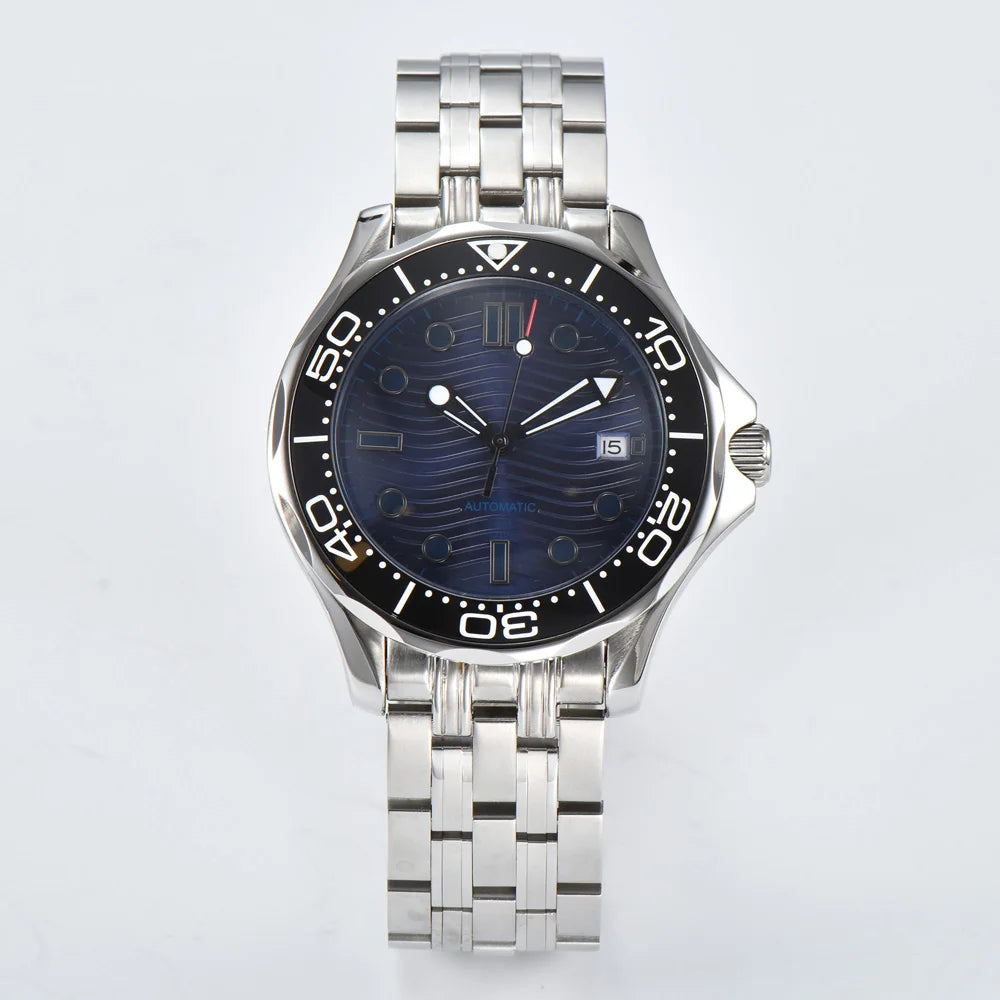 Parnsrpe 2026 New Miyota 8215 Automatic Dive Watch for Men Luxury Sport Green Dial Luminous Hardlex Date Waterproof Bus