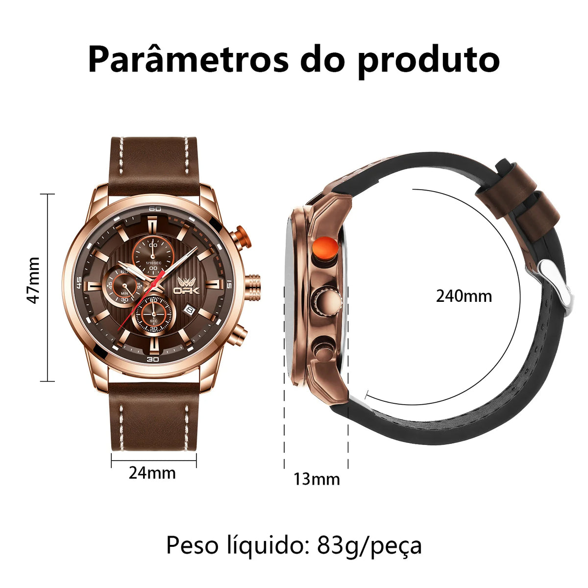 OPK 6083 Classic Quartz Watch for Men Waterproof Sport Men's Watches Fashion Leather Strap Luminous Business Male Wristwatches