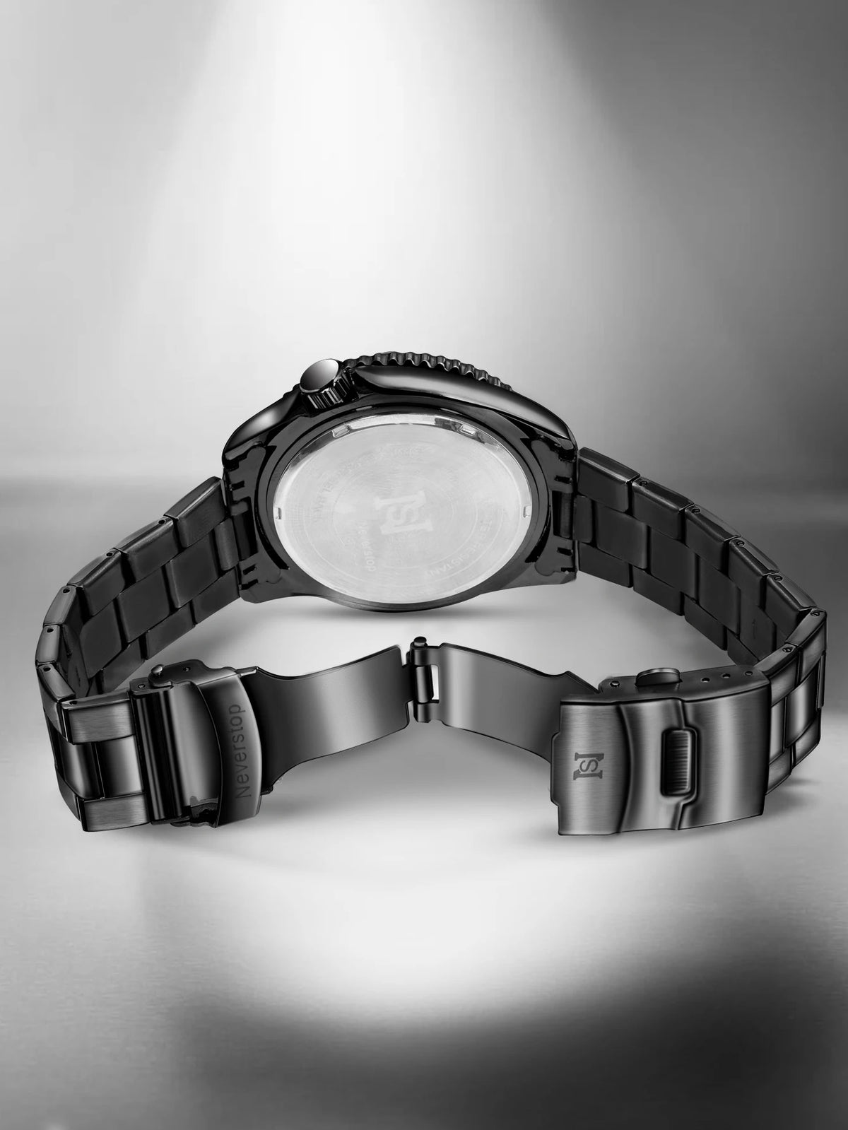 NS Mens Sports Watch | Multi-Color High-Contrast Dial and Markers Ceramic Bezel Stainless Steel Band Versatile Style