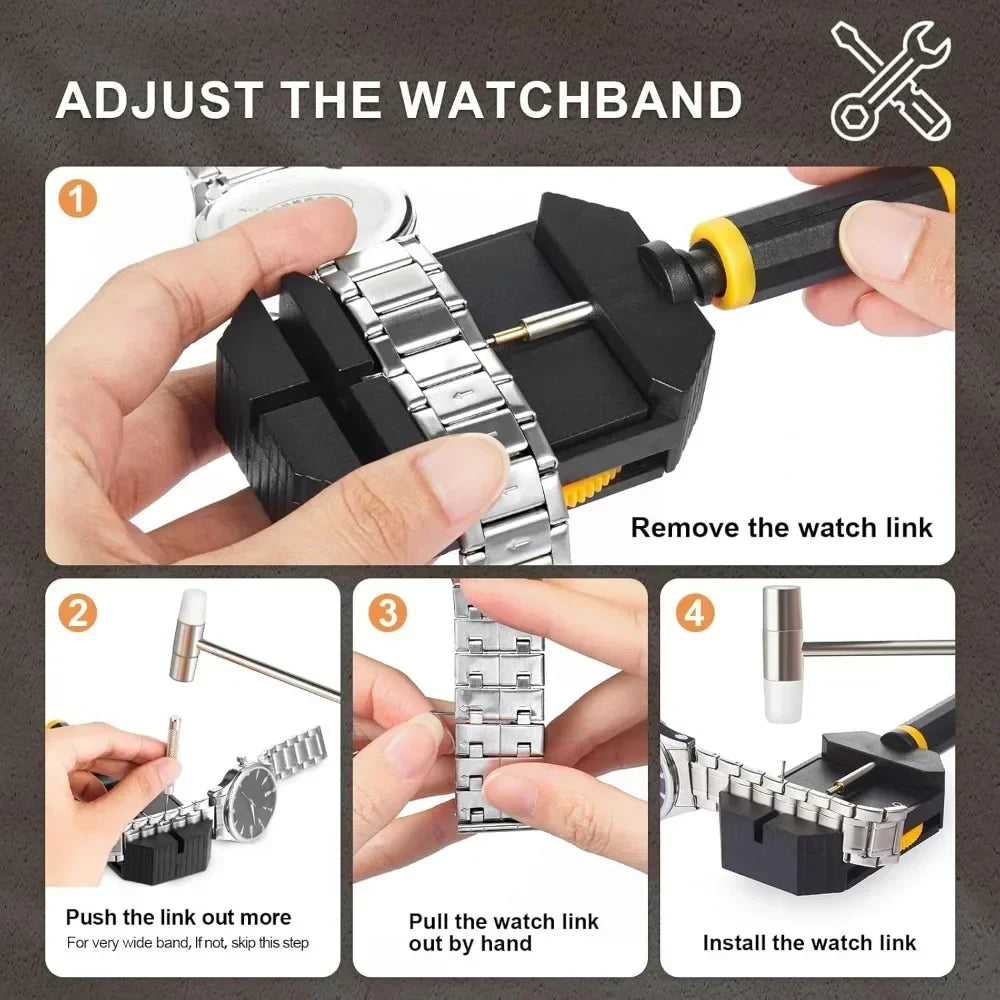 NEW Watch Link Removal Kit Resizing Tool for Bracelet Adjustment&Replacement,Pin Remover for Sizing Strap Watch Adjuster