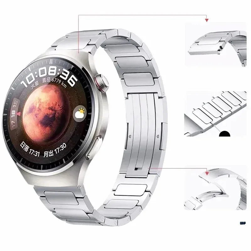 22mm Titanium Strap For OnePlus Watch 46mm/3/2/2R Luxury Breathable Bracelet For OPPO Watch 4 Pro-X-X2/Realme Watch S2-2 3 S Pro
