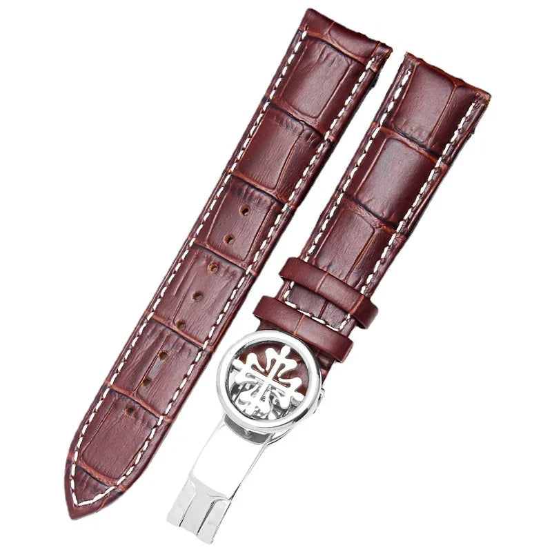 Crocodile Pattern Watchband for Patek Grenade 5167Ax Butterfly Buckle Men and Women 19/20mm 22mm 24mm leather strap