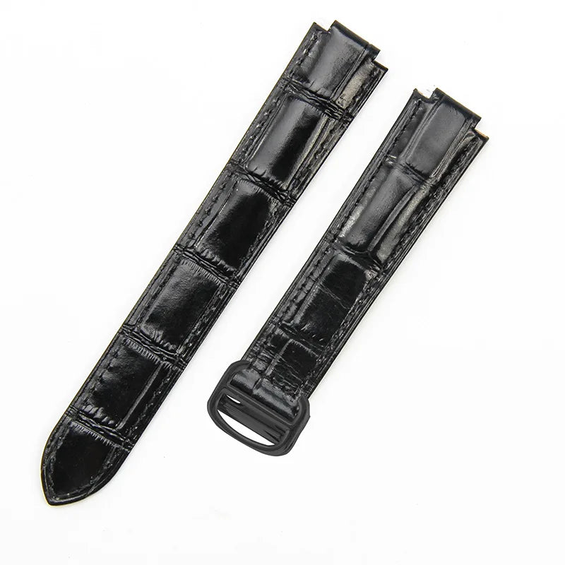 Applicable Cartier Blue Balloon Watch Strap Genuine Leather Unisex Original Folding Buckle Tail Bulge Cowhide Accessories14mm16m