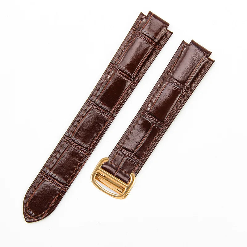 Applicable Cartier Blue Balloon Watch Strap Genuine Leather Unisex Original Folding Buckle Tail Bulge Cowhide Accessories14mm16m