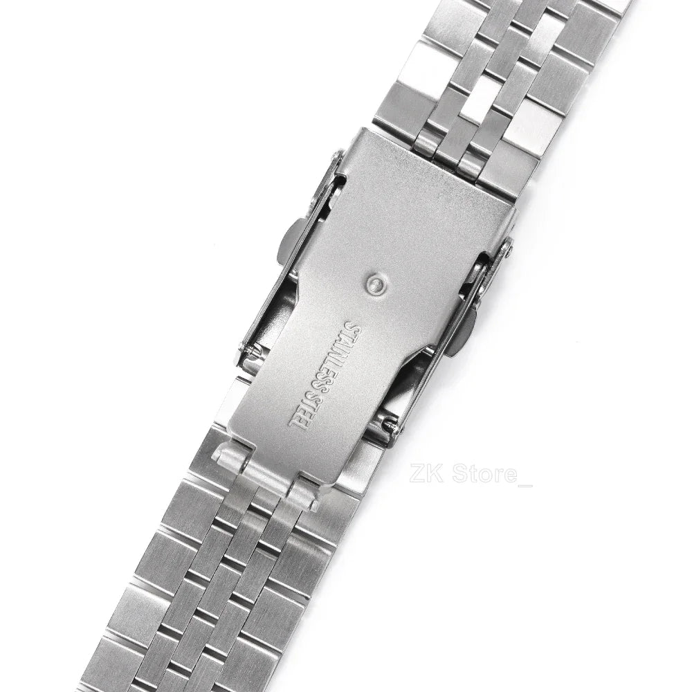 Straight End Stainless Steel Strap for Jubilee SKX007/009 Curved End Metal Watch Band 18mm 19mm 20mm 21mm 22mm Bracelet