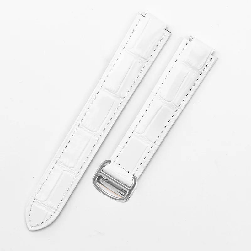 Applicable Cartier Blue Balloon Watch Strap Genuine Leather Unisex Original Folding Buckle Tail Bulge Cowhide Accessories14mm16m