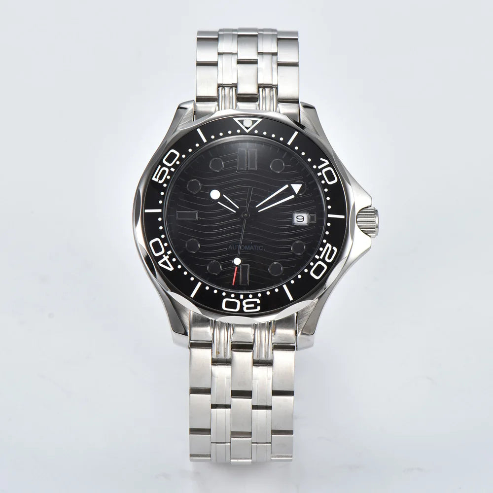Parnsrpe 2026 New Miyota 8215 Automatic Dive Watch for Men Luxury Sport Green Dial Luminous Hardlex Date Waterproof Bus