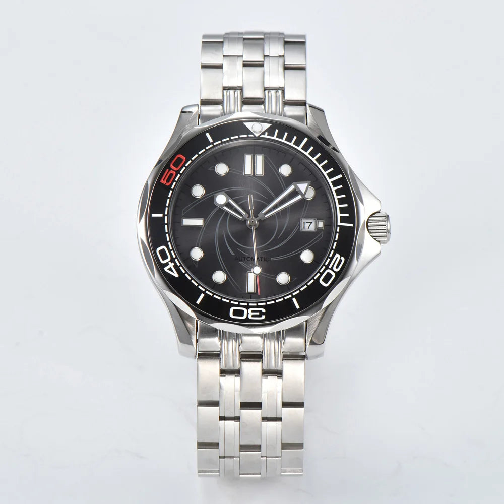 Parnsrpe 2026 New Miyota 8215 Automatic Dive Watch for Men Luxury Sport Green Dial Luminous Hardlex Date Waterproof Bus