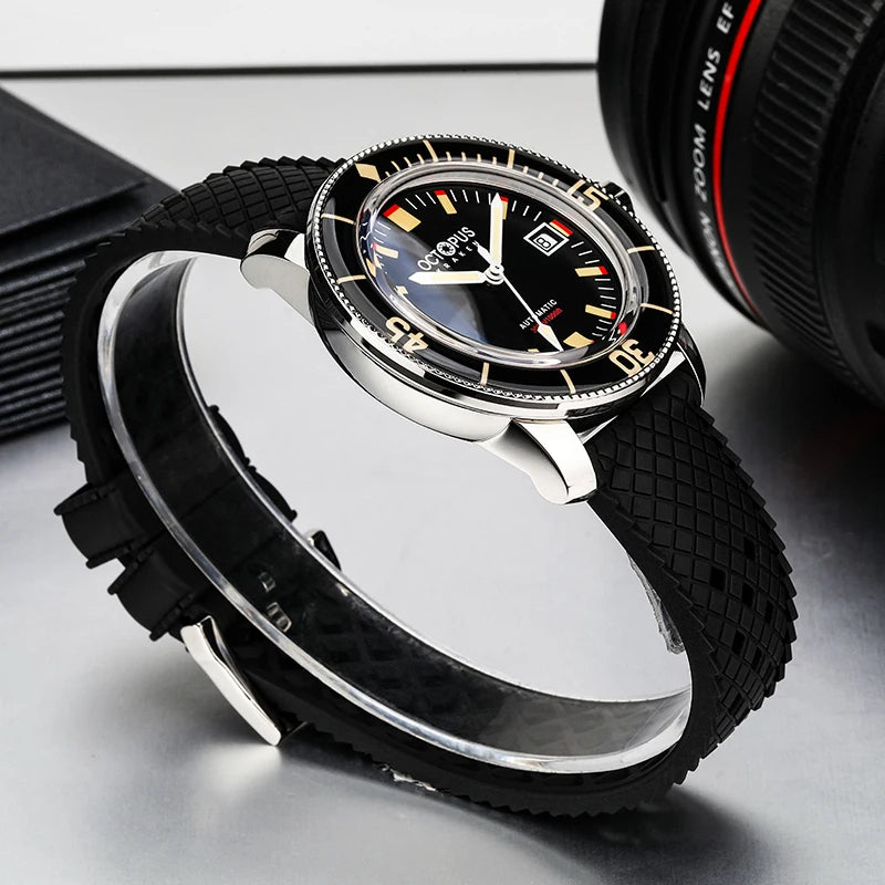 Octopus Kraken 40mm Men's Retro Automatic Watch 30Bar Diver with Mechanical Movement Swiss Super Luminous Sapphire Crystal