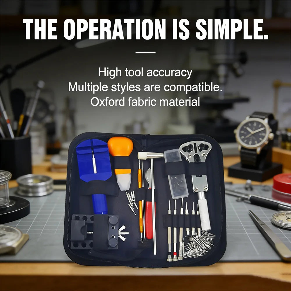 147pcs Watch Repair Kit Professional Watchmaker Tools Set Case Opener Watch Repair Tools for Clock Maintenance and Adjustment