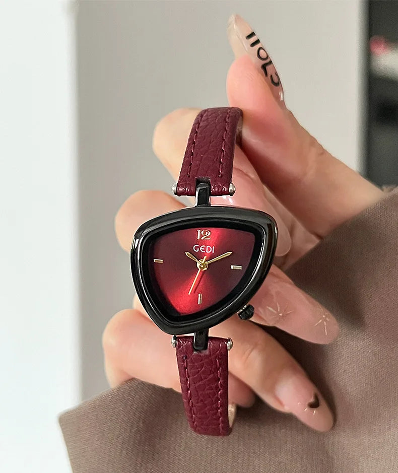 2026New Ladies Watch Versatile Irregular Triangle Dial Design Simple Waterproof High Beauty Women's Fashion Quartz Clock Watches