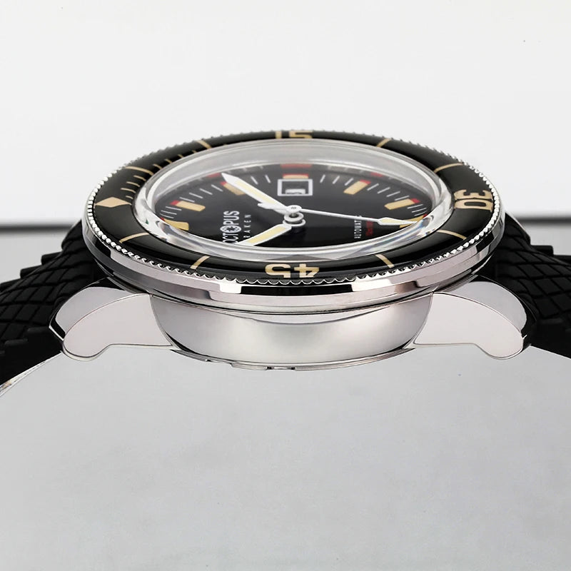 Octopus Kraken 40mm Men's Retro Automatic Watch 30Bar Diver with Mechanical Movement Swiss Super Luminous Sapphire Crystal
