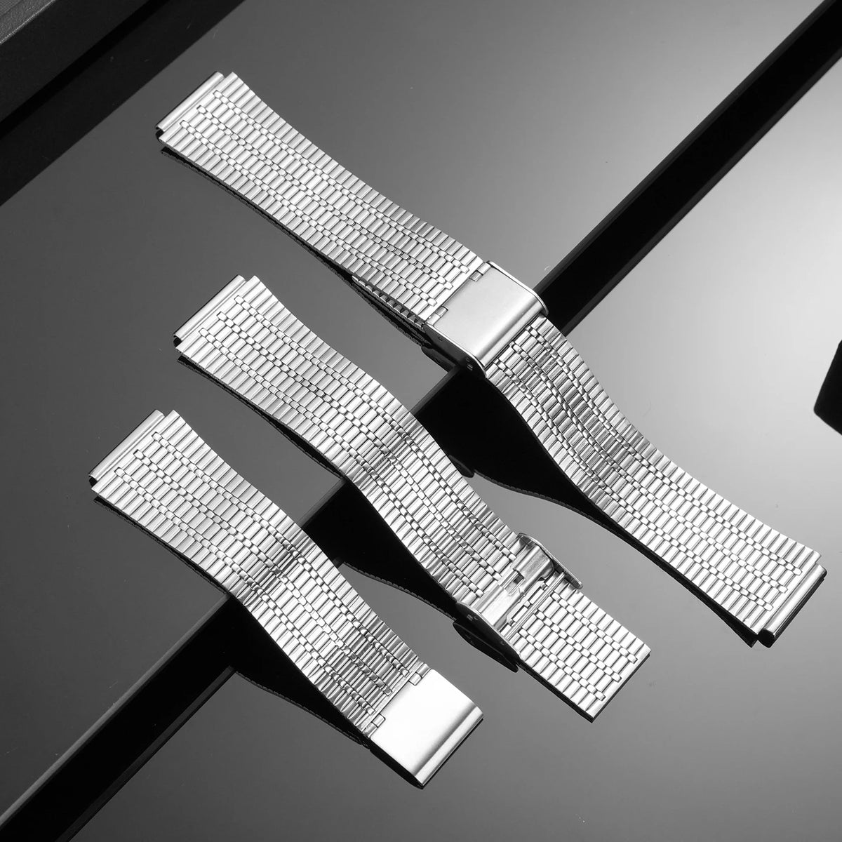 For TIMEX Q Series TW2T80700 TW2U61200 TW2U61300 stainless steel watchband men's Watch accessories Convex metal strap 18MM