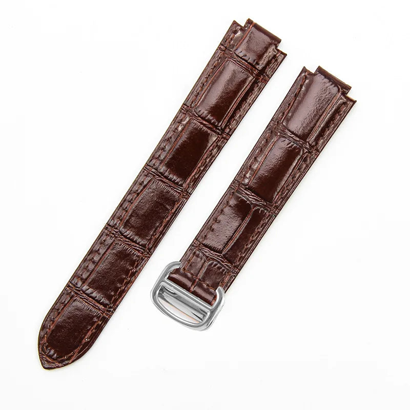 Applicable Cartier Blue Balloon Watch Strap Genuine Leather Unisex Original Folding Buckle Tail Bulge Cowhide Accessories14mm16m