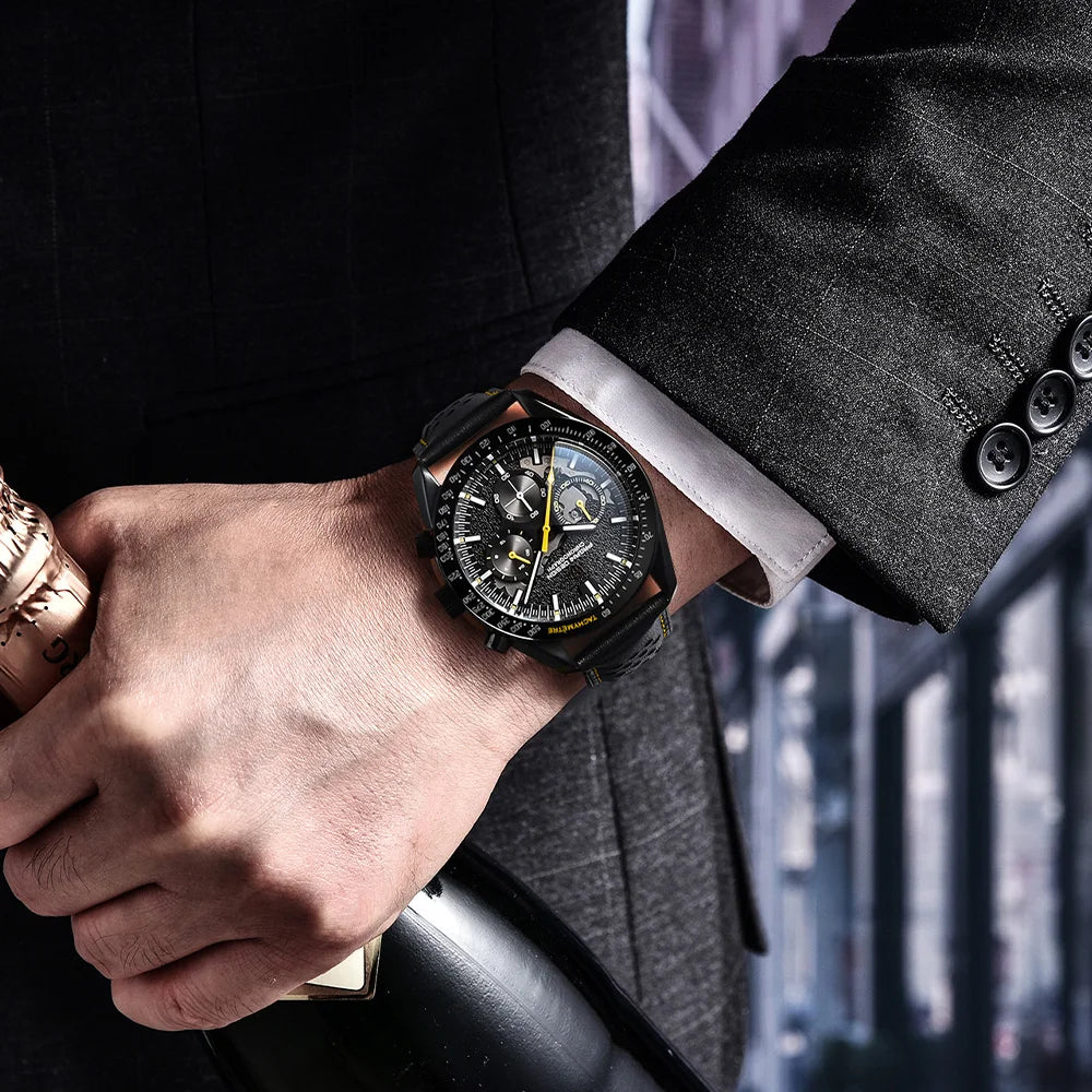 2026men's watches top Pagani design brand quartz men's watches VK63 sports chronograph sapphire leather strap relógios masculino