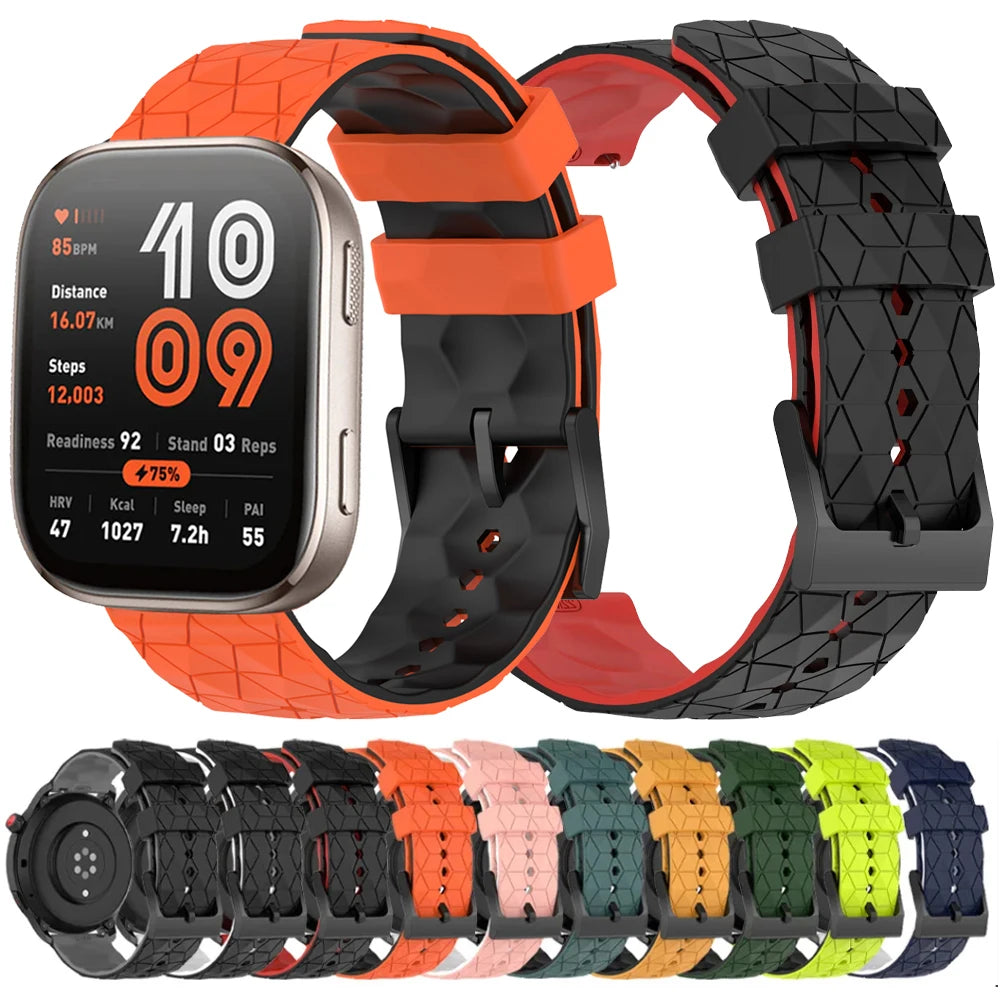 22mm 20mm Silicone Strap For Amazfit Bip 6 46mm Replacement Watchband For Amazfit BALANCE/GTR 4 3/GTS 4 2mini/Bip U Pro Bracelet