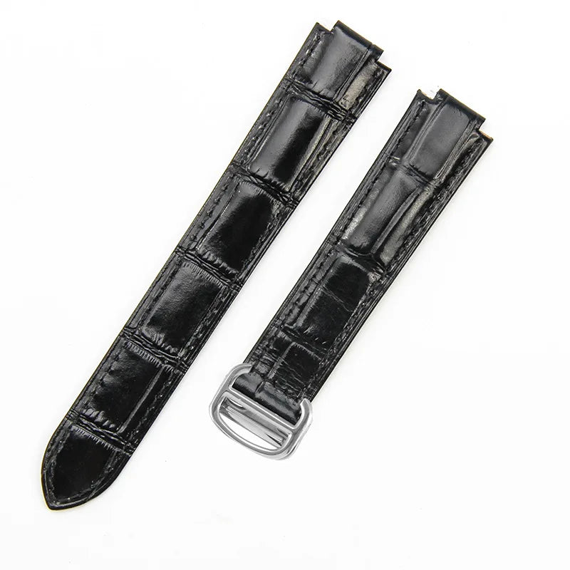 Applicable Cartier Blue Balloon Watch Strap Genuine Leather Unisex Original Folding Buckle Tail Bulge Cowhide Accessories14mm16m