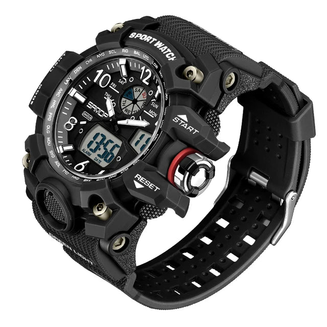 SANDA 3169 Top Brand Sports Men's Watches Military Quartz Watch Man Waterproof Wristwatch for Men Clock Shock Relogios Masculino