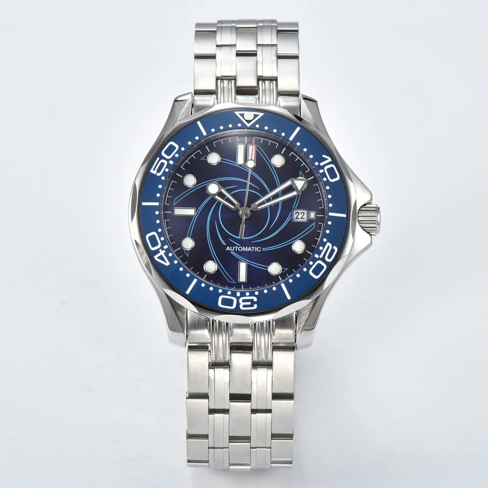 Parnsrpe 2026 New Miyota 8215 Automatic Dive Watch for Men Luxury Sport Green Dial Luminous Hardlex Date Waterproof Bus
