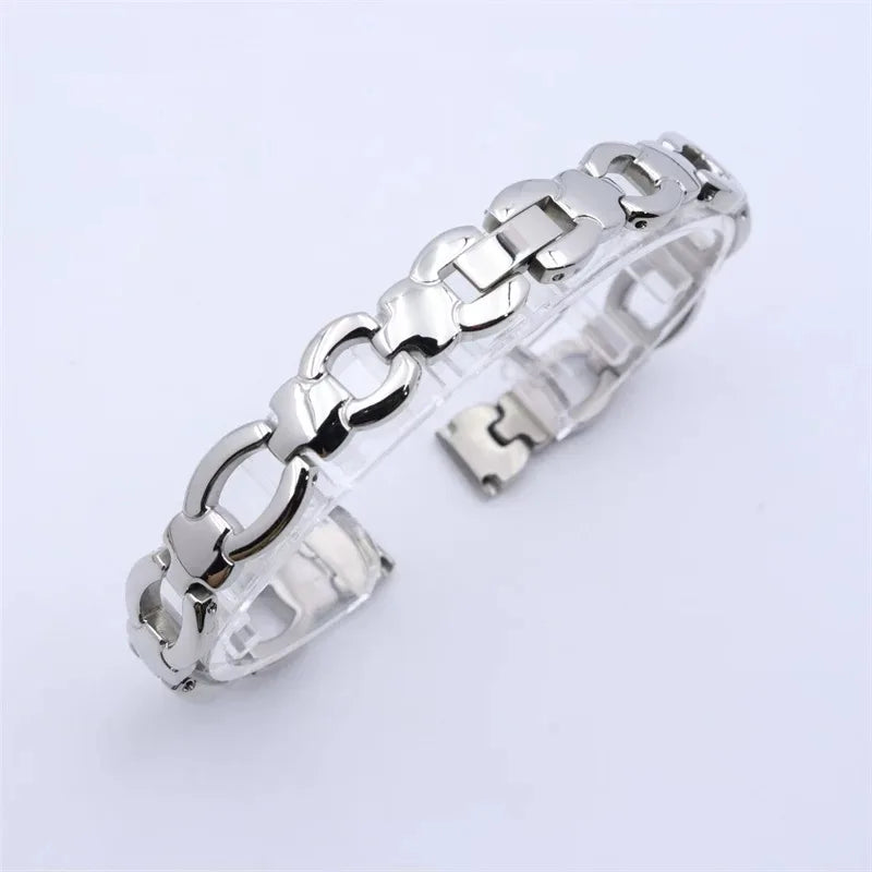 10mm 12mm 14mm For Any Brand Women Watch Band Strap Ceramic Watchband Silver Black Gold Rose Gold Mesh Belt Bracelet