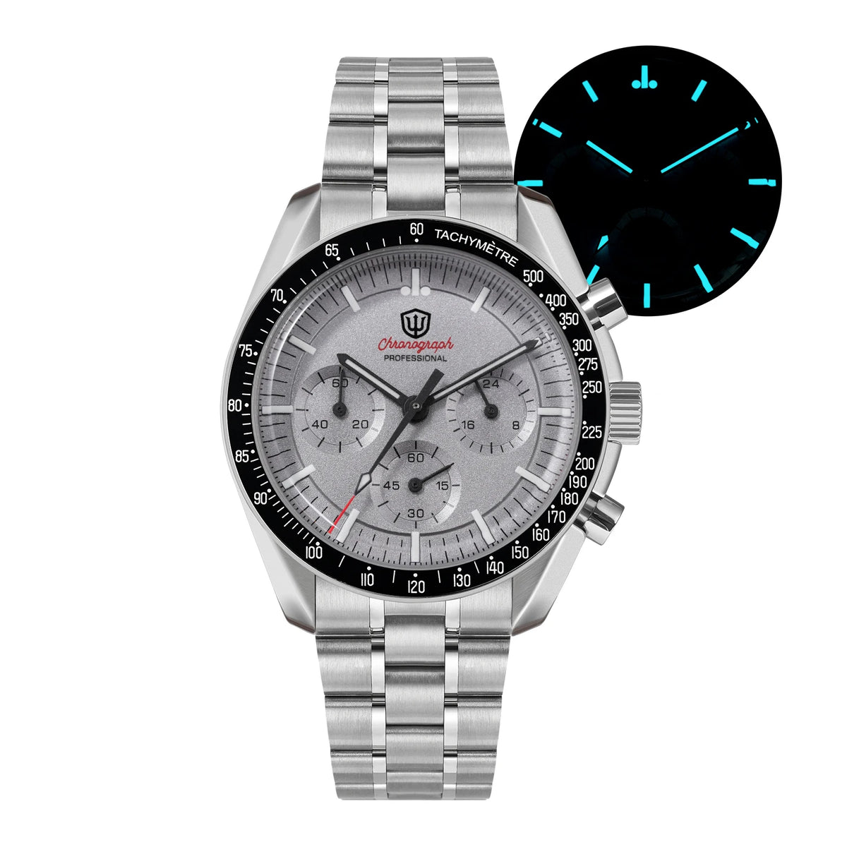 Watchdives New WD1863 Mechanical Quartz Wristwatch Multifunctional Chronograph VK63 Men Watch Bubble Sapphirewaterproof Reloj