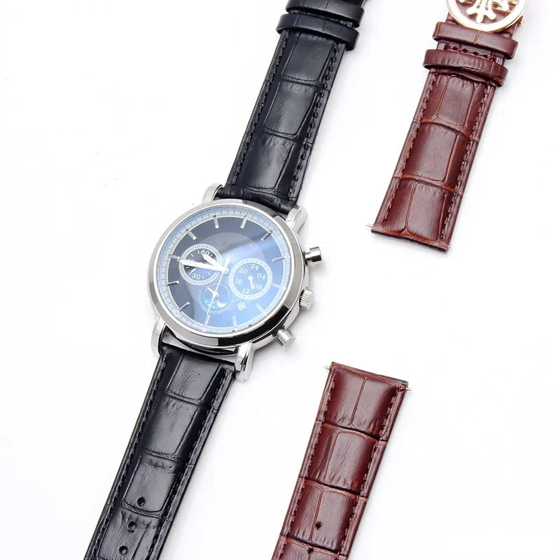 Crocodile Pattern Watchband for Patek Grenade 5167Ax Butterfly Buckle Men and Women 19/20mm 22mm 24mm leather strap
