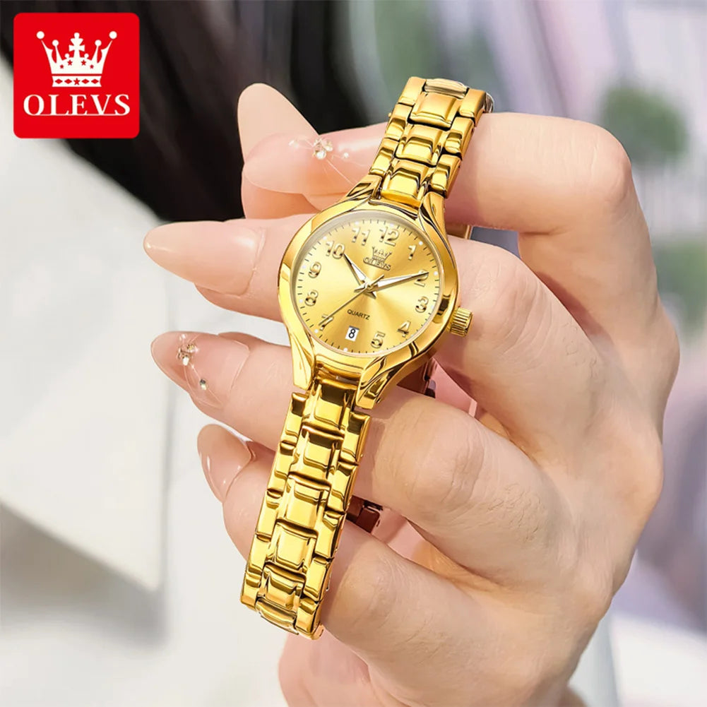 OLEVS 3650 Elegant Casual Women Quartz Watch Luxury Waterproof Luminous Watch Dress Bracelet Valentine Anniversary Watch Set
