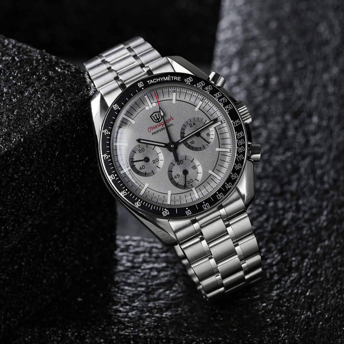 Watchdives New WD1863 Mechanical Quartz Wristwatch Multifunctional Chronograph VK63 Men Watch Bubble Sapphirewaterproof Reloj