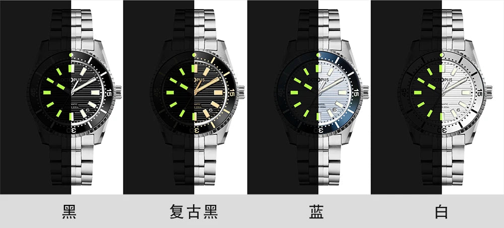 Octopus Kraken 39MM NH35 Men's Automatic Mechanical Watch Sapphire Stainless Steel Diving 20Bar Luminous C3 reloj hombre watches