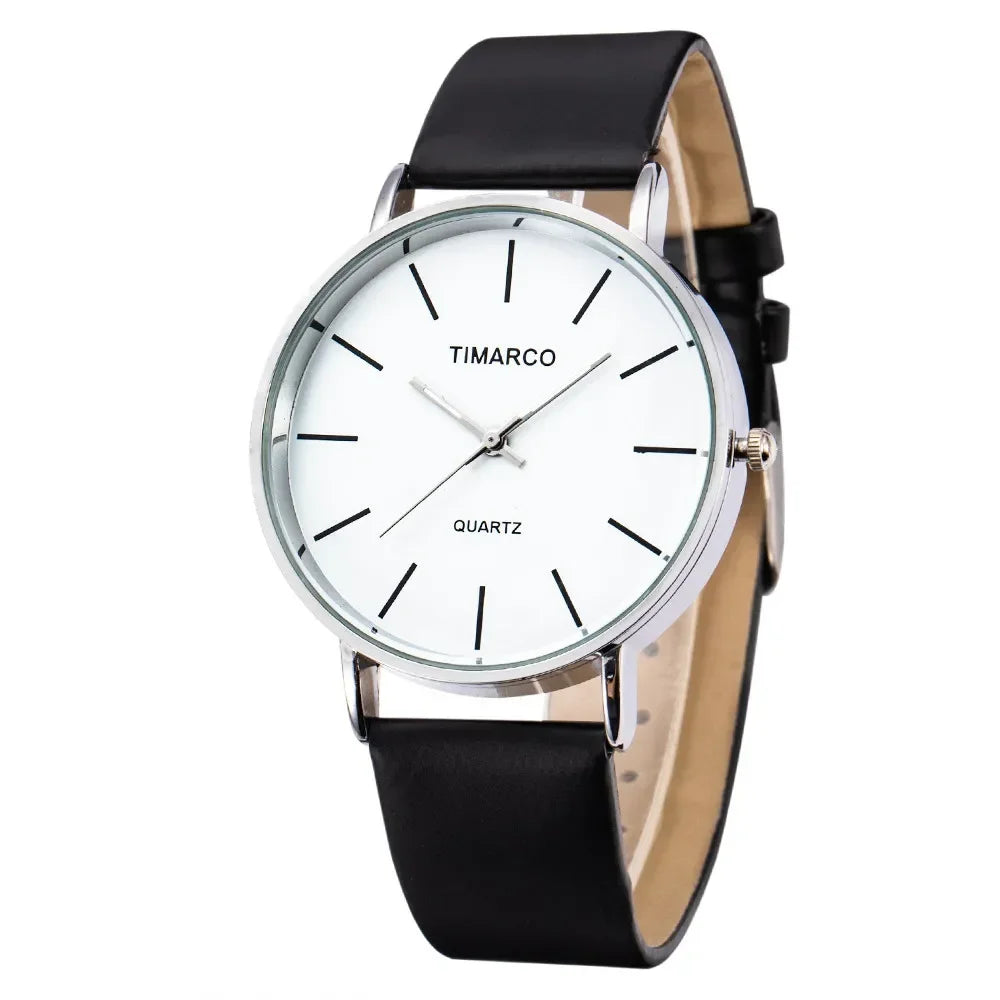 Simple Women's Watches Fashion Leather Slim Strap Wristwatch Ladies Quartz Watch Round Dial Clock Gift Relojes Para Mujer