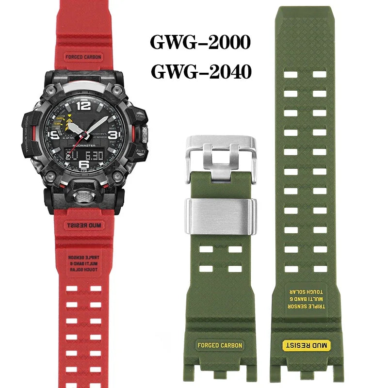 For G-SHOCK Casio Watch Band for Men's Second Generation Big Mud King Modified GWG2000 GWG-2000 GWG-2040 Resin Rubber Strap